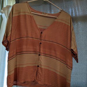Faherty pink-striped top